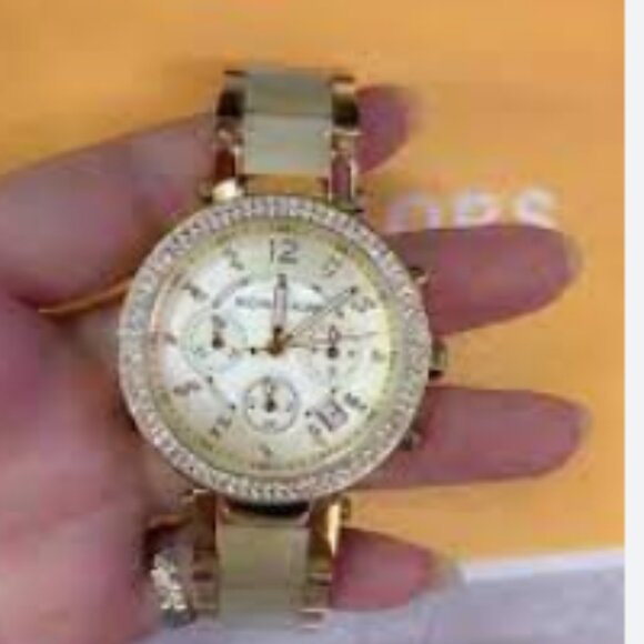 MICHAEL KORS MK PARKER 5632 BLOND TORTOISE WRIST QUARTZ BRACELET WATCH - Picture 3 of 14